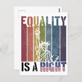 平等は正しい愛国的LGBTQと人種的権利である ポストカード