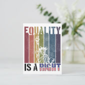 平等は正しい愛国的LGBTQと人種的権利である ポストカード (スタンド正面)