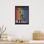 平等は正しいLGBTQであり、人種的な権利は暗い ポスター (キッチン)