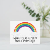 平等は特権ではなく権利である ポストカード (スタンド正面)