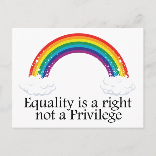 平等は特権ではなく権利である ポストカード (正面)