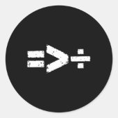 平等は素晴らし分割等権マットより ラウンドシール (正面)