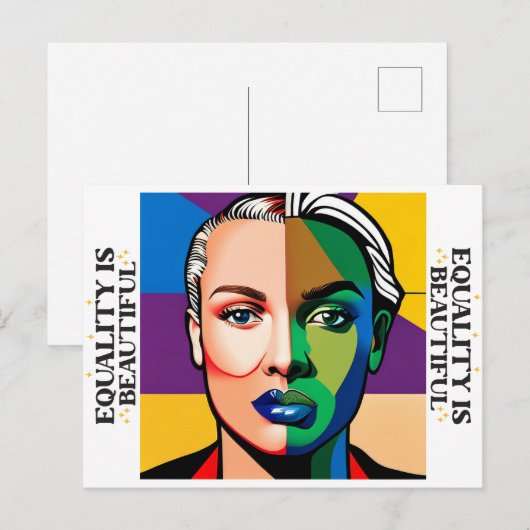 平等は美しい ポストカード (正面/裏面)