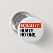平等は誰にも害を与えない 缶バッジ (正面&裏面)