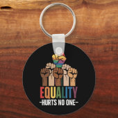 平等は誰にも害を与えない LGBTQプライド 人権 キーホルダー (正面)