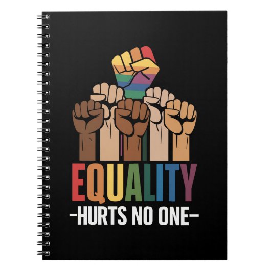 平等は誰にも害を与えない LGBTQプライド 人権 ノートブック (正面)