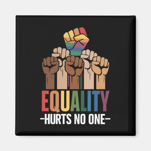 平等は誰にも害を与えない LGBTQプライド 人権 マグネット (正面)