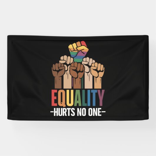 平等は誰にも害を与えない LGBTQプライド 人権 横断幕 (横)