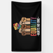平等は誰にも害を与えない LGBTQプライド 人権 横断幕 (縦)