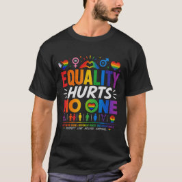 平等は誰にも害を与えない LGBTQ プライド 人権 Tシャツ