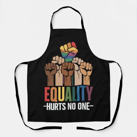 平等は誰も傷つけない LGBTQプライド 人権 エプロン (正面)