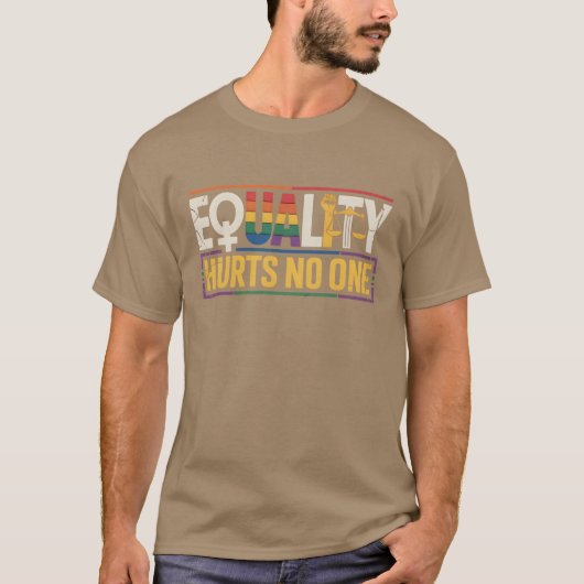 平等は誰も傷つけない Tシャツ (正面)