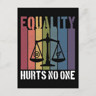 平等は誰も愛国的なLGBTQプライドの権利を傷つける ポストカード