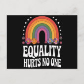 平等は誰も虹の平等の権利Groovyを傷つける ポストカード (正面)