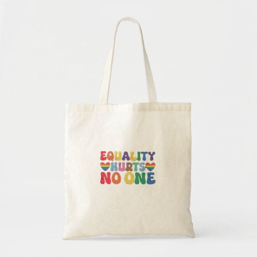 平等は誰もLGBTの人権を傷つけない トートバッグ (正面)