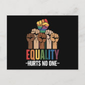 平等は誰もLGBTQプライド人権を傷つける ポストカード (正面)