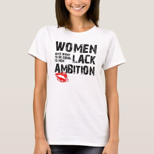 平等より上 等しくない面白い女性用Tシャツ Tシャツ (正面)