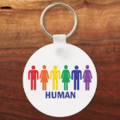 平等ゲイ・ライツ・レインボー キーホルダー (正面)