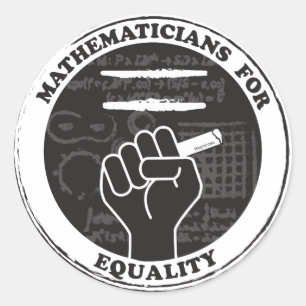 平等ステッカーの数学者 ラウンドシール
