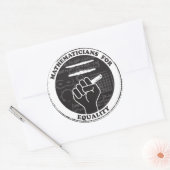 平等ステッカーの数学者 ラウンドシール (封筒)