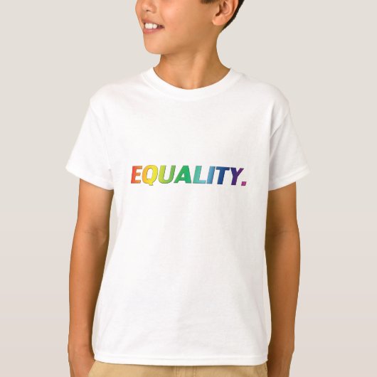 平等プライドlgbt同性愛者ゲイレインボーカラー tシャツ (正面)