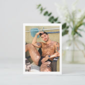 平等ポストのための惑星の時間でホットなハンクス ポストカード (スタンド正面)