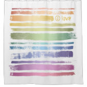 平等ラブレインボーブラシストロークLGBTQ ID656 シャワーカーテン (正面)