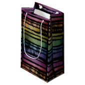 平等ラブレインボーブラシストロークLGBTQ ID656 スモールペーパーバッグ (正面アングル)