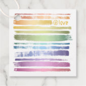 平等ラブレインボーブラシストロークLGBTQ ID656 フェイバータグ (正面)