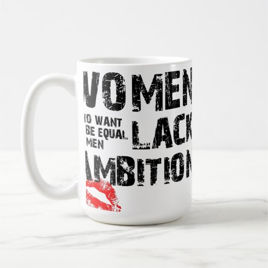 平等以上にいい 面白い女性用マグカップ コーヒーマグカップ (左)