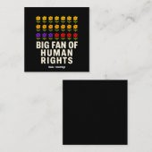平等正義を支持する人権の大ファン スクエア名刺 (正面/裏面)