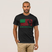 平等正義活動家USA国旗BLM Tシャツ (正面フル)