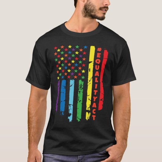 平等法LGBTQ権利動揺してレトロヴィンテージ Tシャツ (正面)