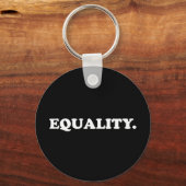 平等白黒モダンタイポグラフィ キーホルダー (正面)