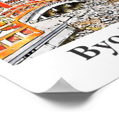 平等院日本旅行水彩手描き ポスター (角)