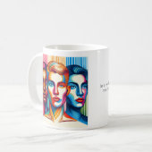 平等3美しいの顔 コーヒーマグカップ (正面左)