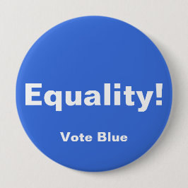 平等！ボタン、青で投票ボタン 缶バッジ