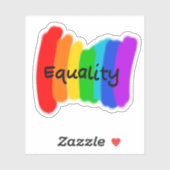 "平等"レインボー文字 シール (シート)