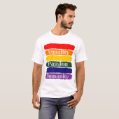 平等、情熱、人類 Tシャツ (正面フル)