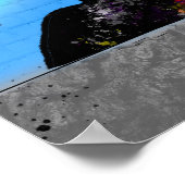 平等、愛、受け入れ手描きアート ポスター (角)