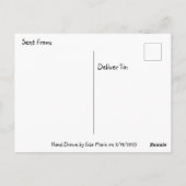 平等、愛、受け入れ手描きアート ポストカード (裏面)