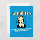 平等:男性を長く追い付き過ぎる ポストカード (正面/裏面)