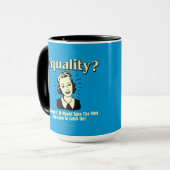 平等：男性を長く追い付き過ぎる マグカップ (正面左)