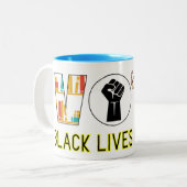 「平等、自由、正義への投票」 ツートーンマグカップ (正面左)