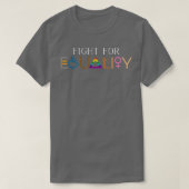 平等Lgbtのゲイプライド人権のための戦い Tシャツ (デザイン正面)