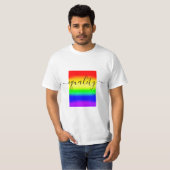 平等LGBTレインボープライドフラグのグラデーシグラデーションョン Tシャツ (正面フル)