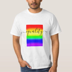 平等LGBTレインボープライドフラグのグラデーシグラデーションョン Tシャツ