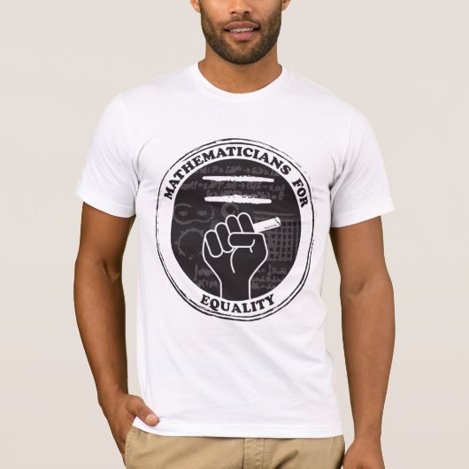 平等Tシャツの数学者 Tシャツ (正面)