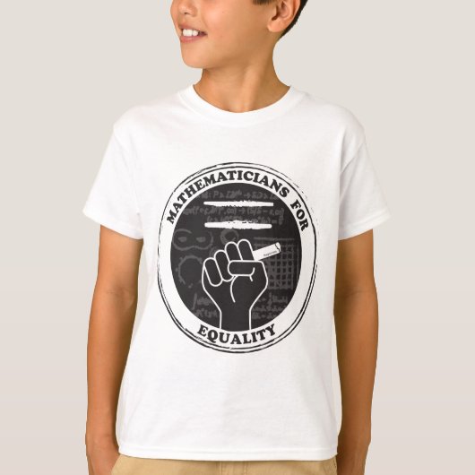 平等Tシャツの数学者 Tシャツ (正面)