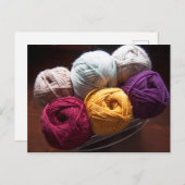 平糸ウール編み物かぎ針葉書 ポストカード (正面/裏面)